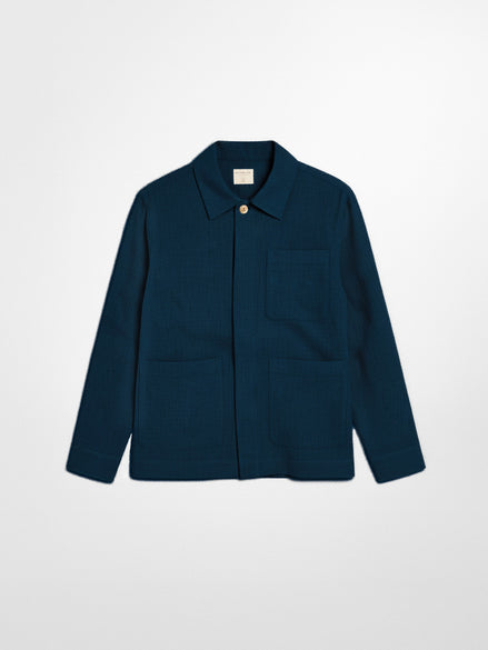 The Linen Field Coat Navy