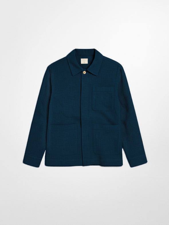 The Linen Field Coat Navy