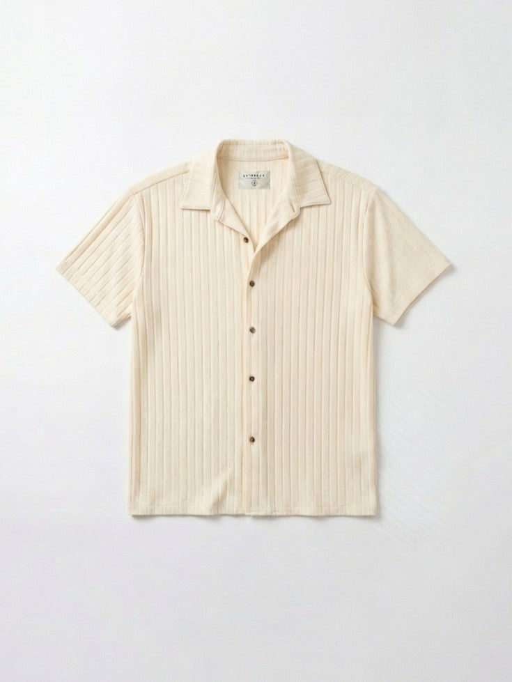Havana Ribbed Knit Button Up