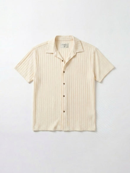 Havana Ribbed Knit Button Up