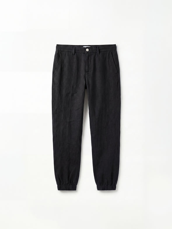 The Original Black Linen Joggers By VKTRBLAK made in USA