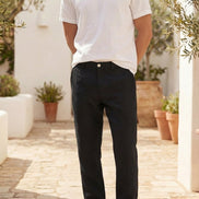 The Original Black Linen Joggers By VKTRBLAK made in Los Angeles