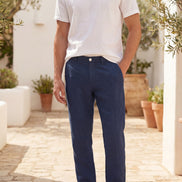 Vktrblak los angeles linen jogger midnight navy USA made