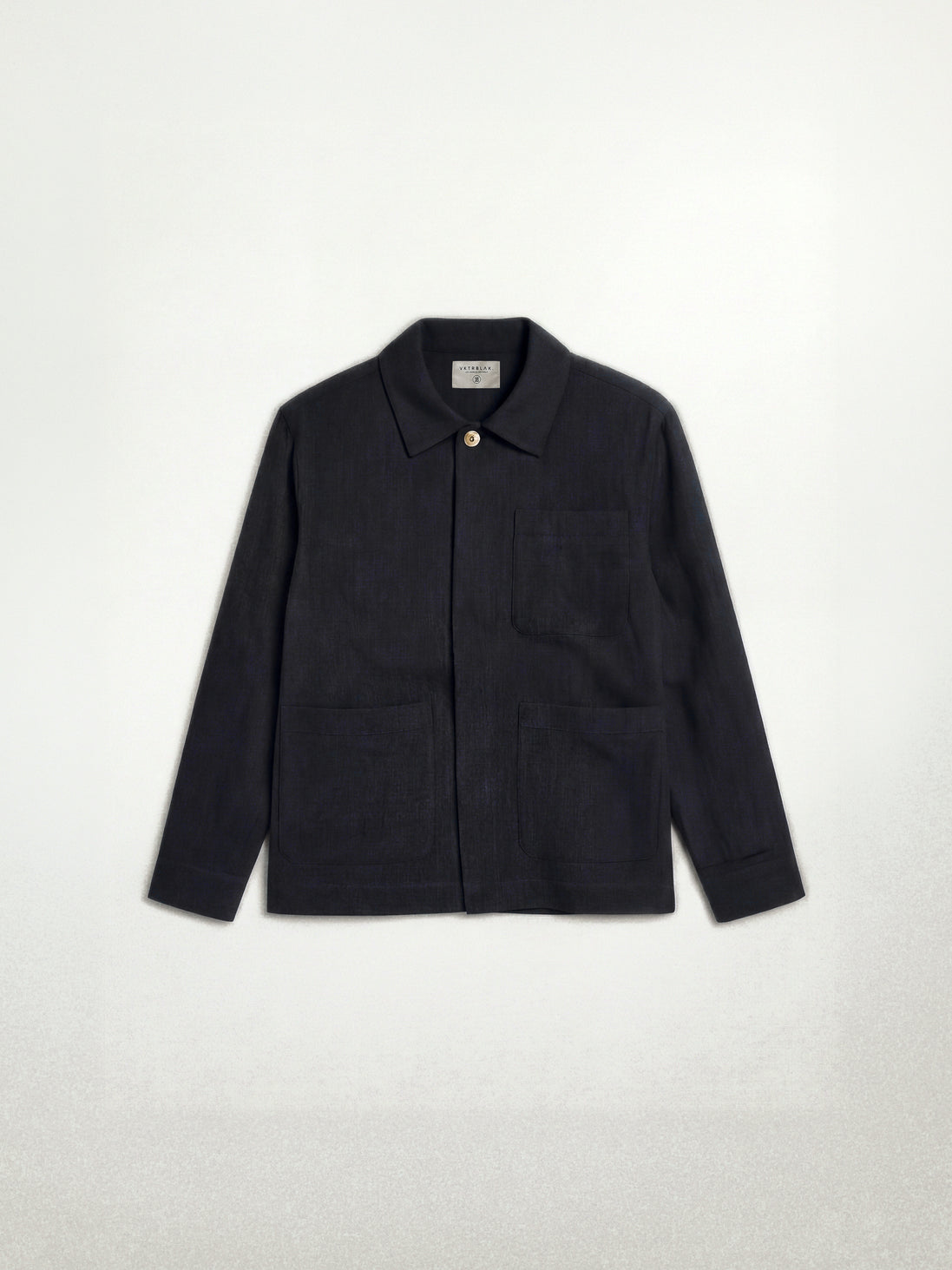 The Linen Field Coat Black