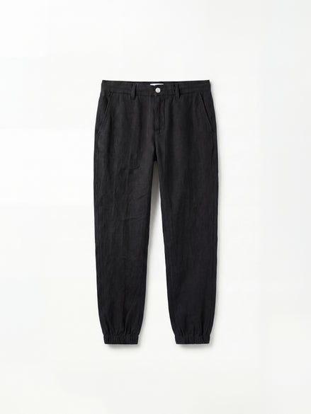 Linen Jogger Black