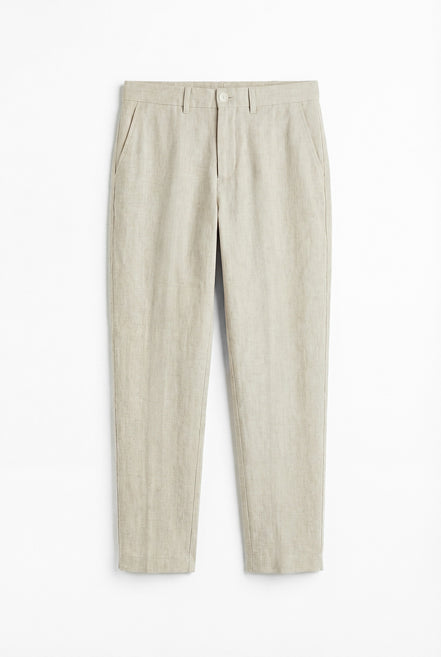 The Linen Pleated Pant Natural