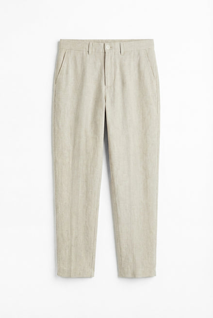 The Linen Pleated Pant Natural